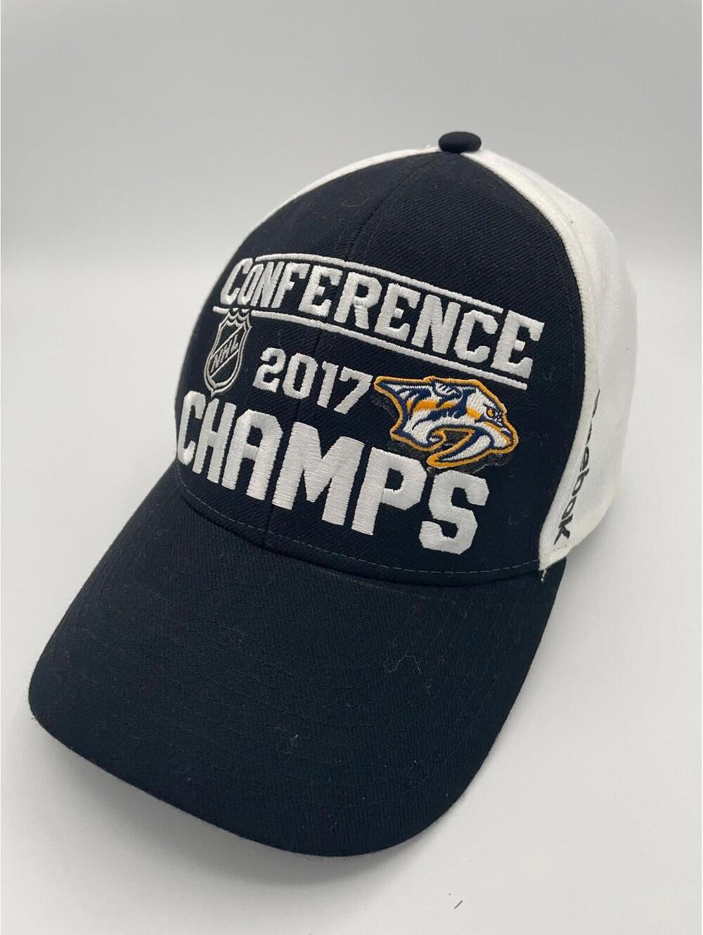Reebok 2017 Nashville Predators Cap NHL Conference Champs Adjustable Hockey Hat